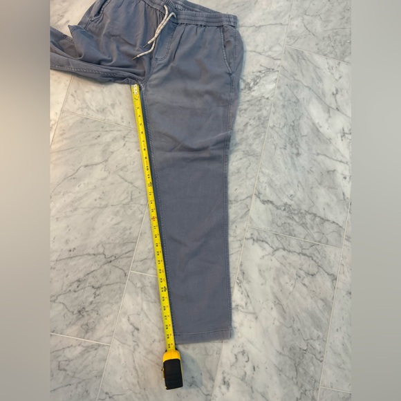 Faherty Mens Essential Drawstring Pants size L, color Ember (blue grey) - Picture 7 of 7
